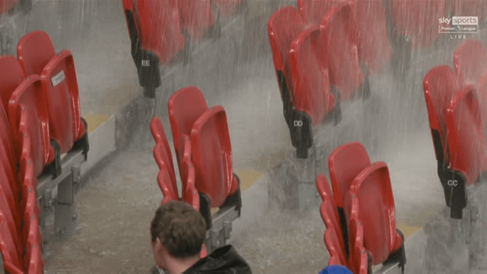 The seats were totally flooded