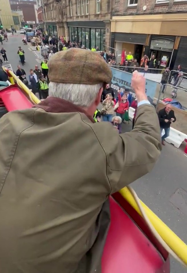 Farage was heading through Barnsley town centre when he was attacked