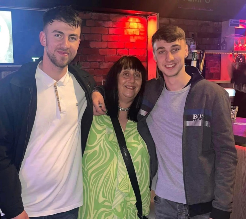 Jay (right) pictured with his brother Zak and mum Debbie - who both flew out to Tenerife after he went missing