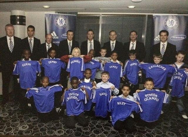 Guehi (right) was part of a star-studded Chelsea youth side alongside the likes of Conor Gallager ans Reece James