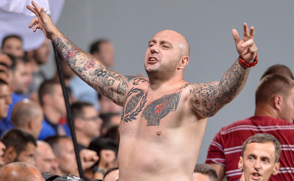 Tattooed Ivan Bogdanov was jailed for his involvement in inciting a riot during the 2012 Euros