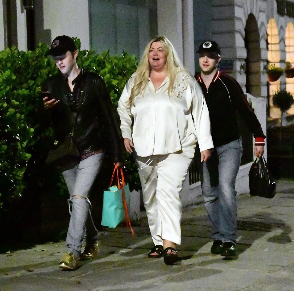 Gemma Collins enjoyed a night out with Jedward