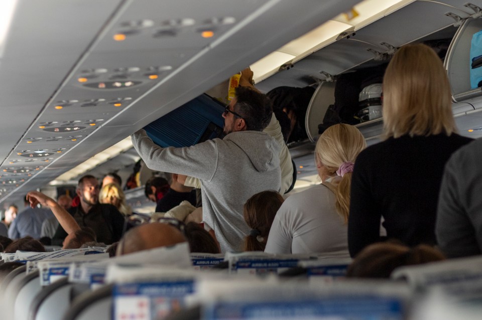 Late boarders often struggle to find overhead space for their bag