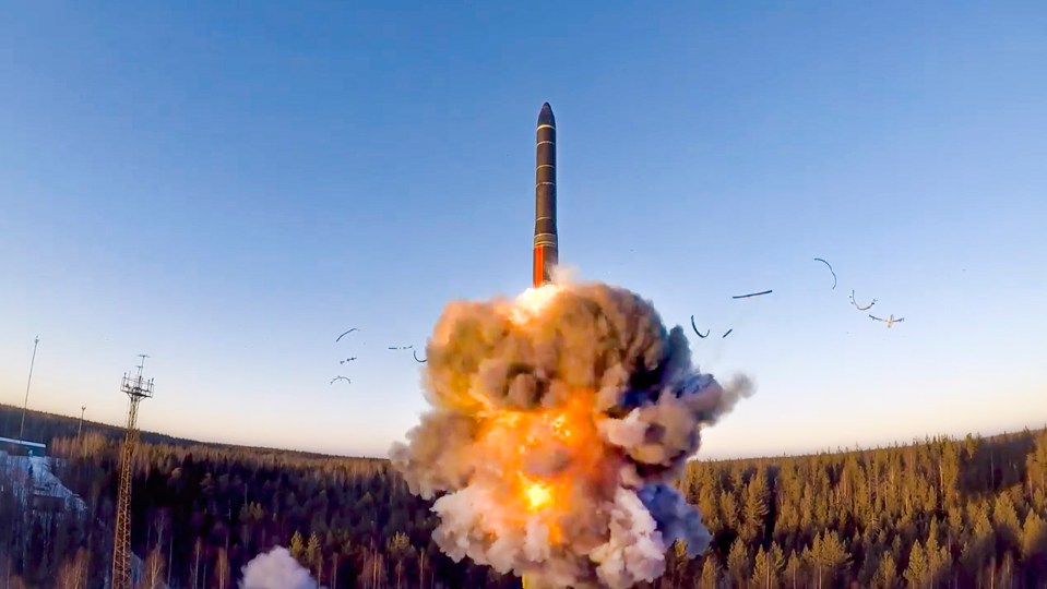 Russia tests an intercontinental ballistic missile at the Plesetsk facility