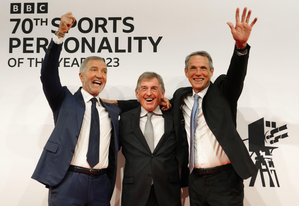 Hansen with Souness and their fellow Liverpool legend Kenny Dalglish in December