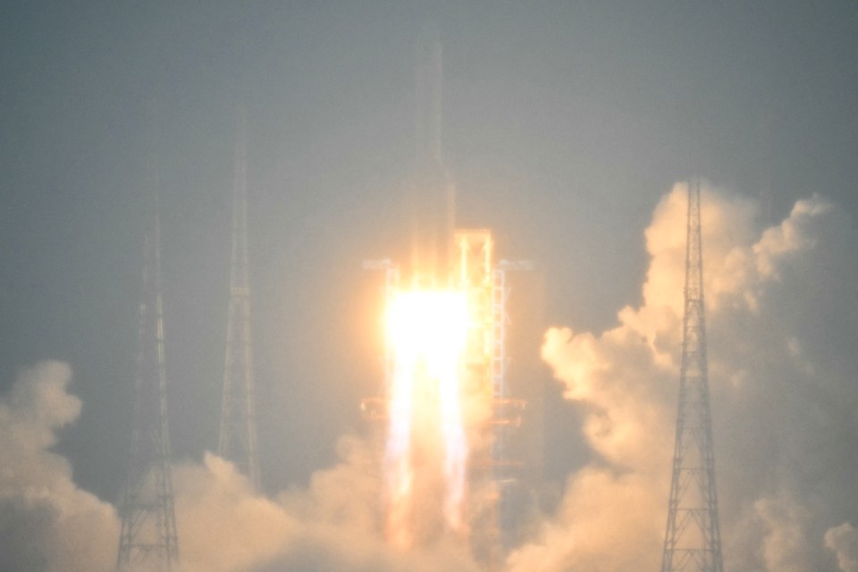 The Long March 5 rocket, carrying the Chang’e-6 mission lunar probe