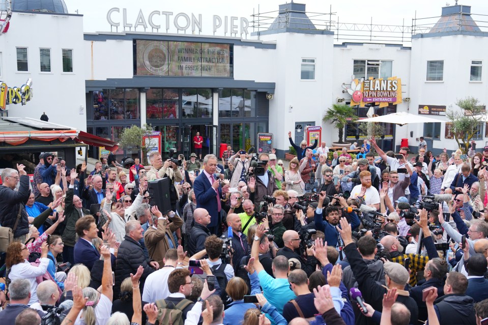 I’ll be a bloody nuisance, vows Nigel Farage during his campaign trip to Clacton