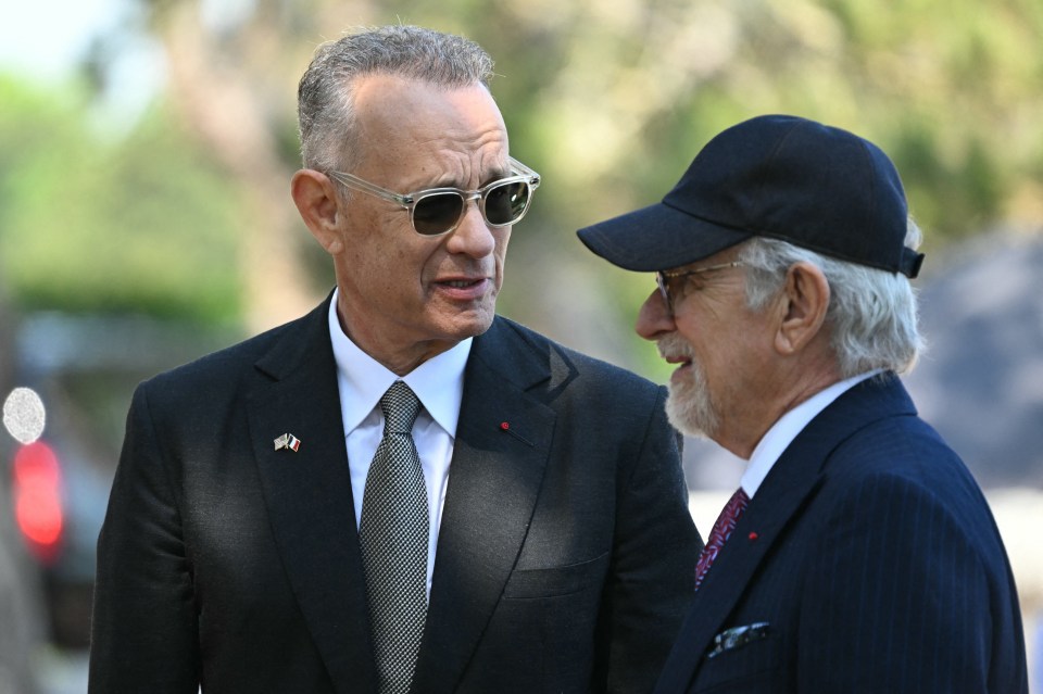 Tom Hanks - who played Captain Miller in Saving Private Ryan - and Spielberg