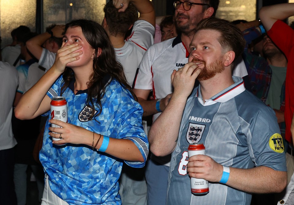 England fans endured a tense second half in Dalston