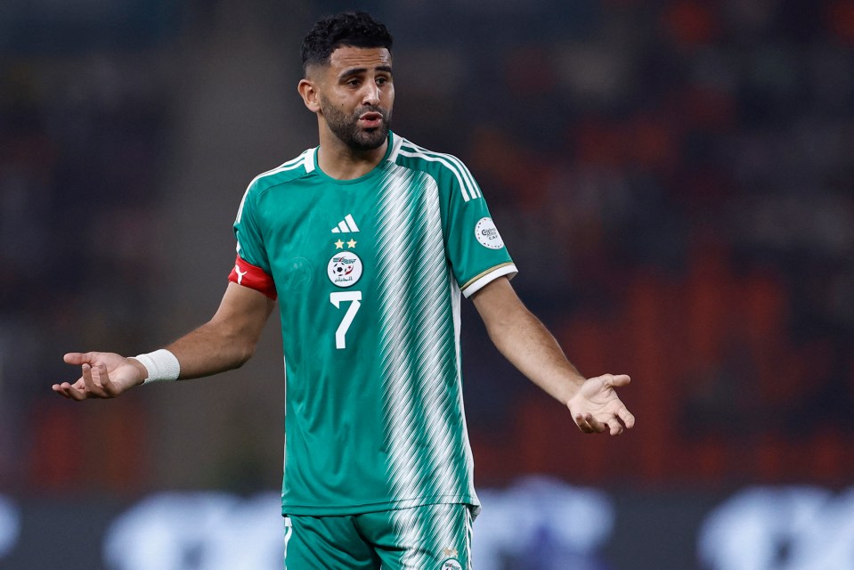 Riyad Mahrez playing for Algeria earlier this year