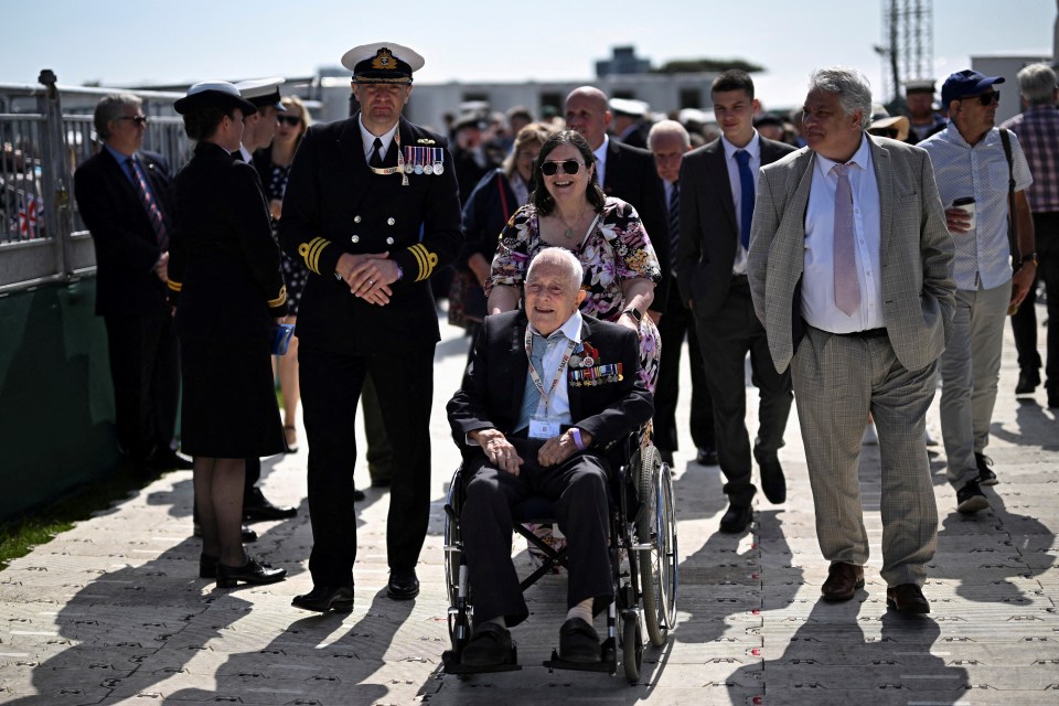 Veterans and members of the armed services attend a UK national commemorative event to mark the 80th anniversary commemorations