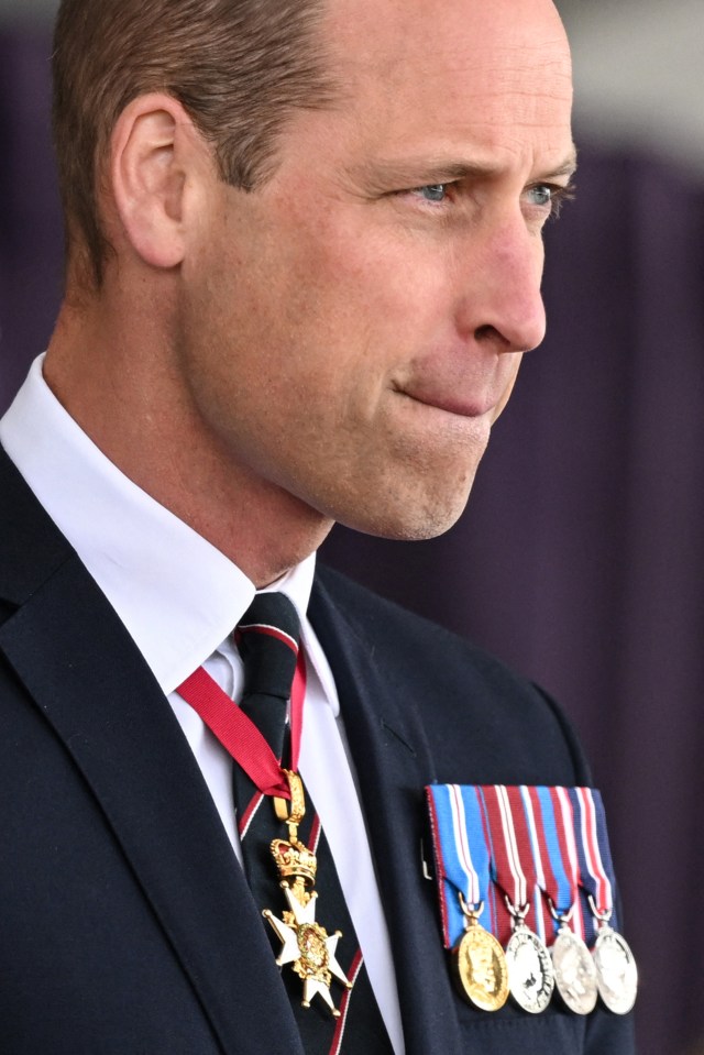 Prince William looks apprehensive