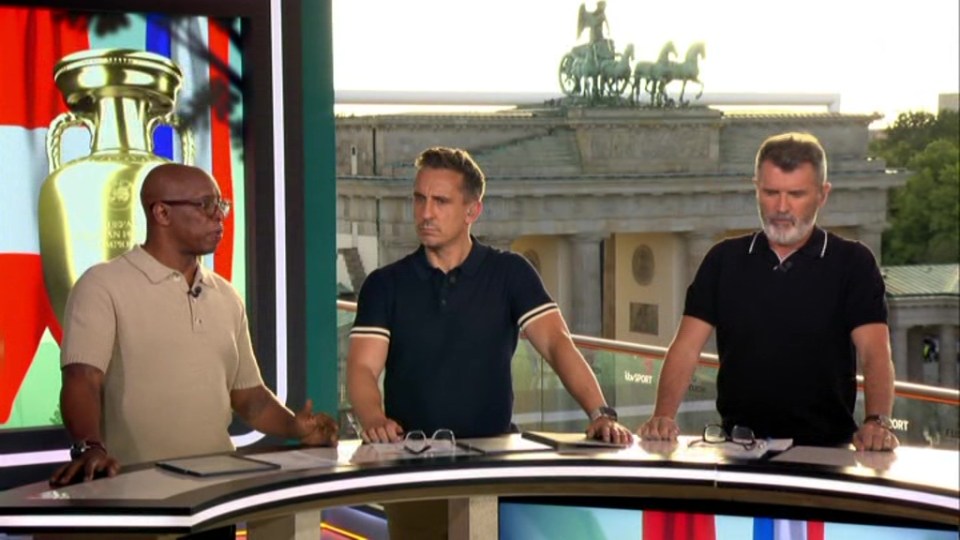 Woods was joined on ITV by Ian Wright, Gary Neville and Roy Keane