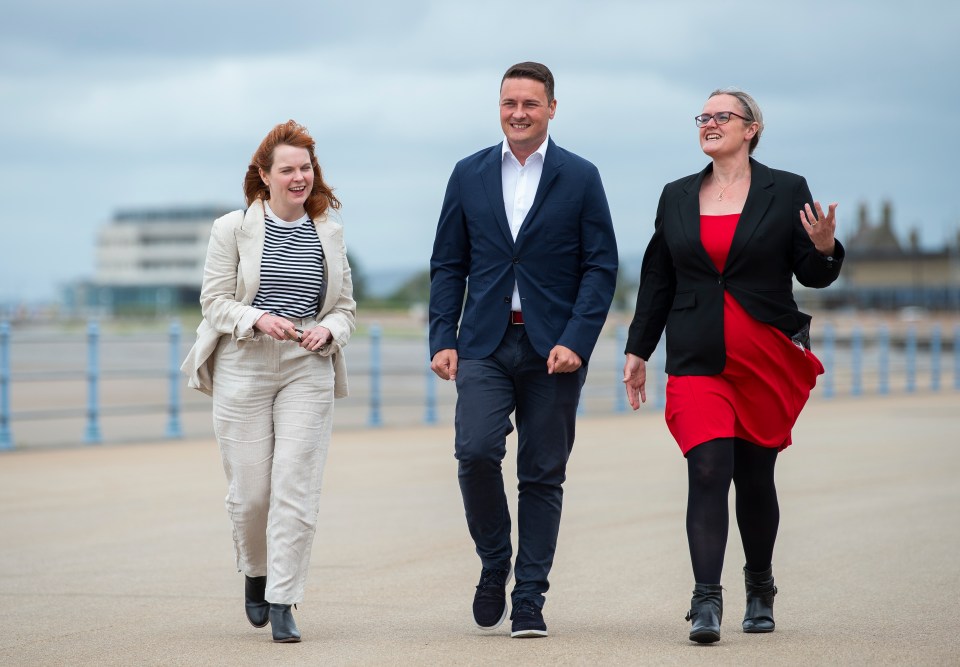 The Sun on Sunday’s Kate Ferguson, left, with the Labour pair