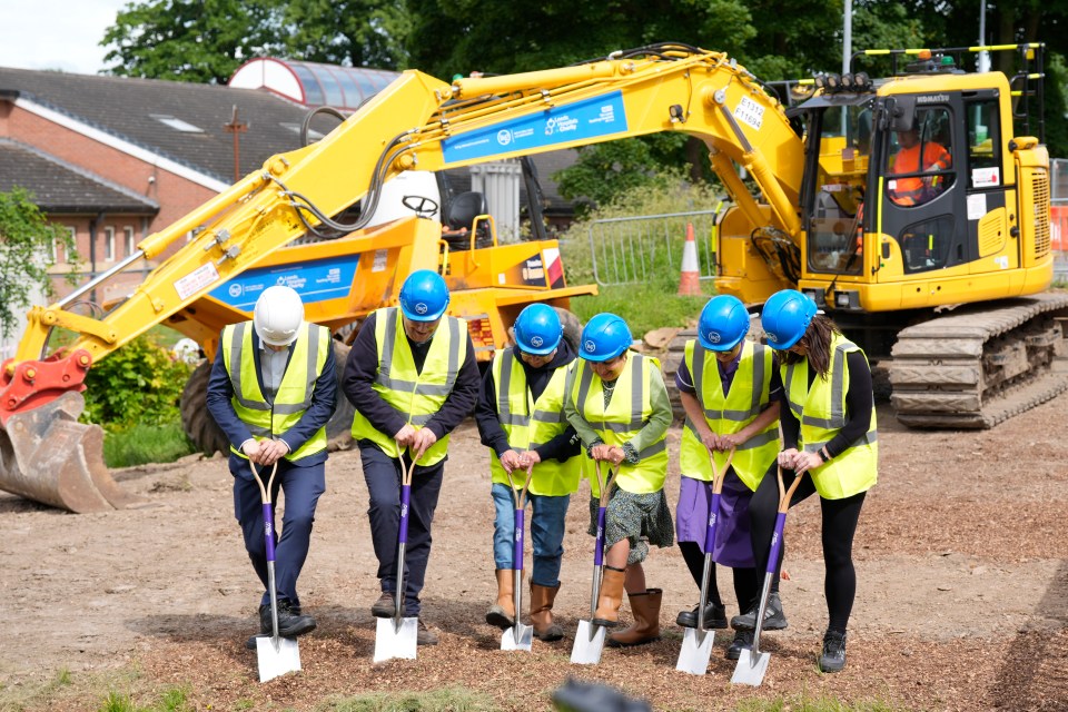 The group turned soil today - less than 24 hours after his death was announced