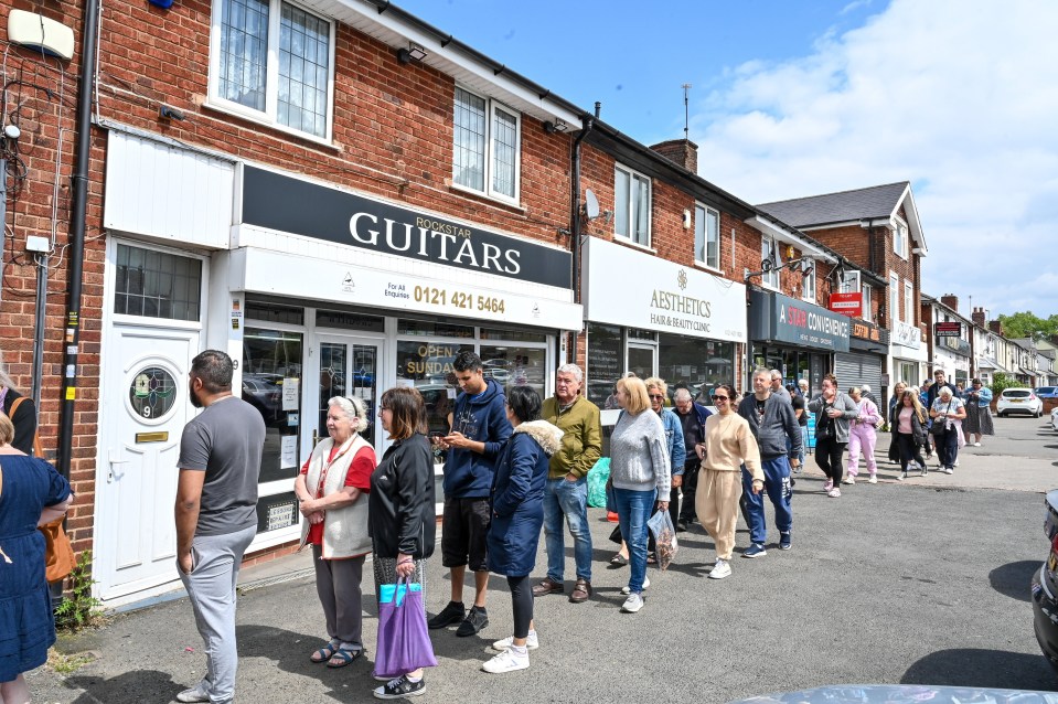 Hundreds lined up for the tasty fish and chips