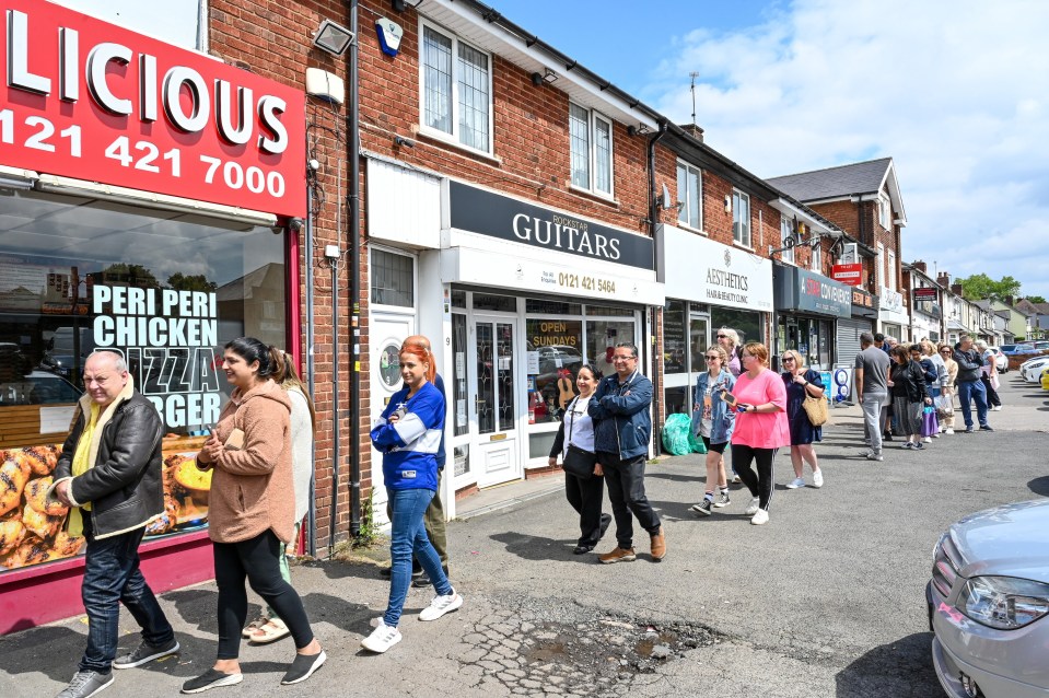 Hungry customers were lining up around the block to nab the delicious scran