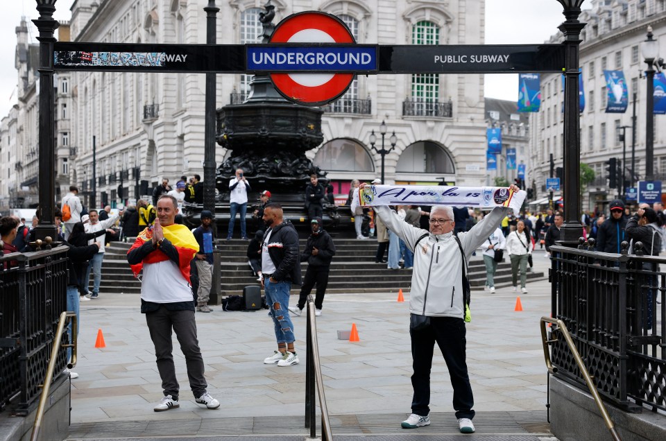 Piccadilly Circus has been full of Real Madrid supporters