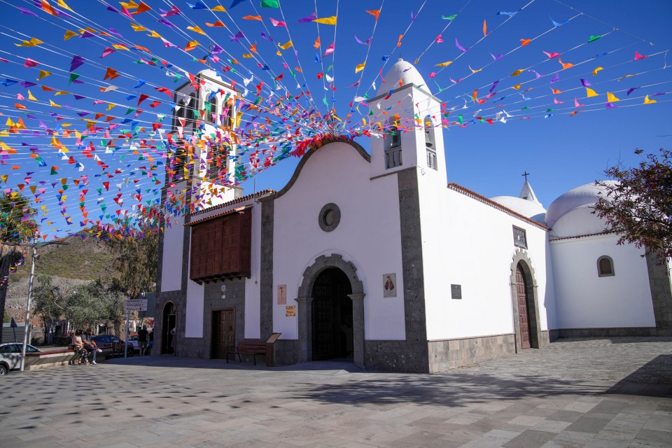 The church in Santiago del Teide where Jay Slater was allegedly seen on Monday evening