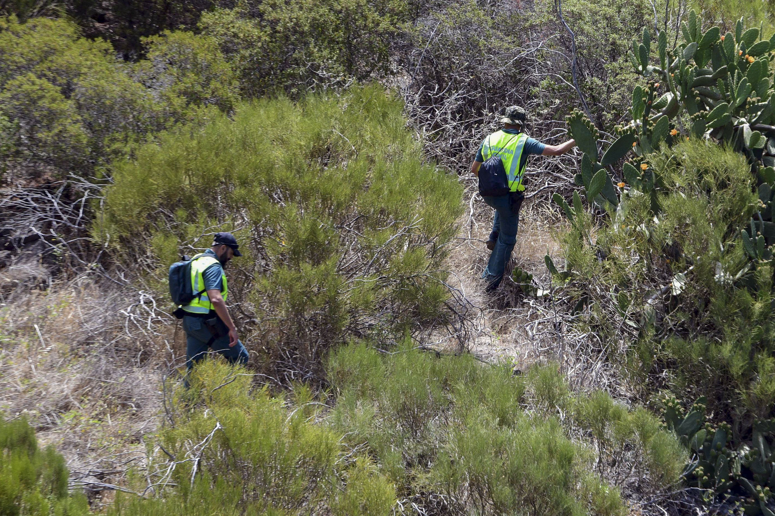 Police officers searched the Masca village ravine