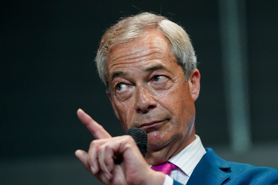 Reform UK leader Nigel Farage during a campaign event at Rainton Arena in Houghton-le-Spring