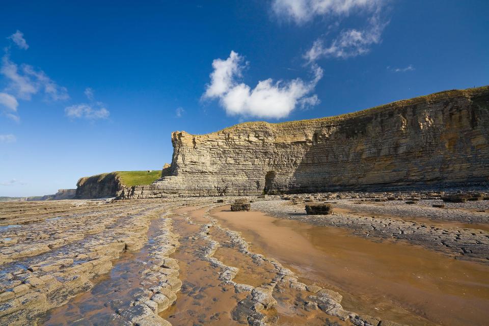 Holidaymakers can only reach the tiny bay via a footpath from Monknash