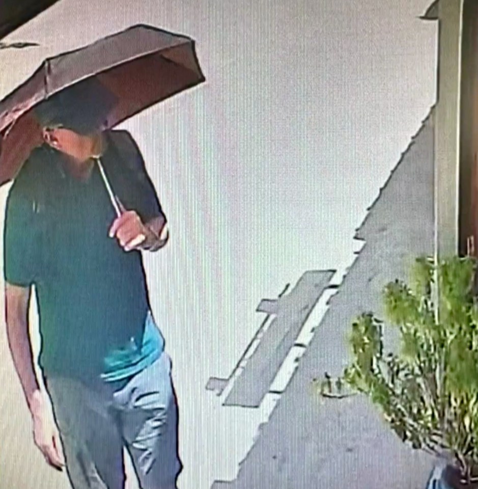 The 67-year-old was spotted walking around Pedi with an umbrella to shelter from the sun