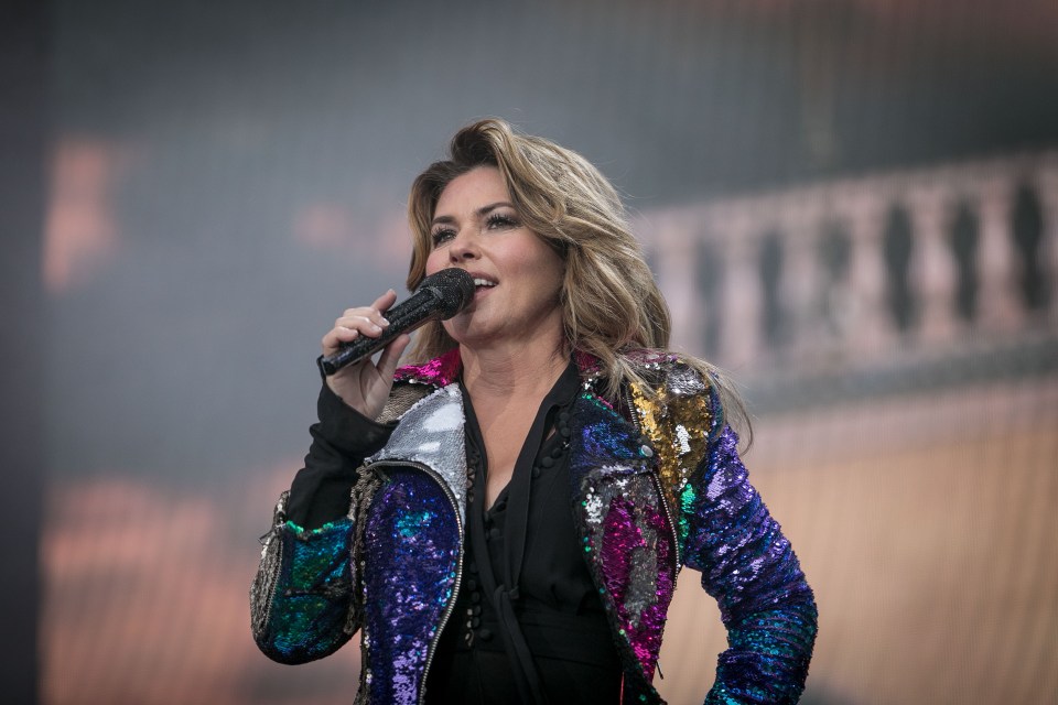 Shania Twain Performing at Radio 2 Live in Hyde Park in 2017. (Credit: BBC, Guy Levy)