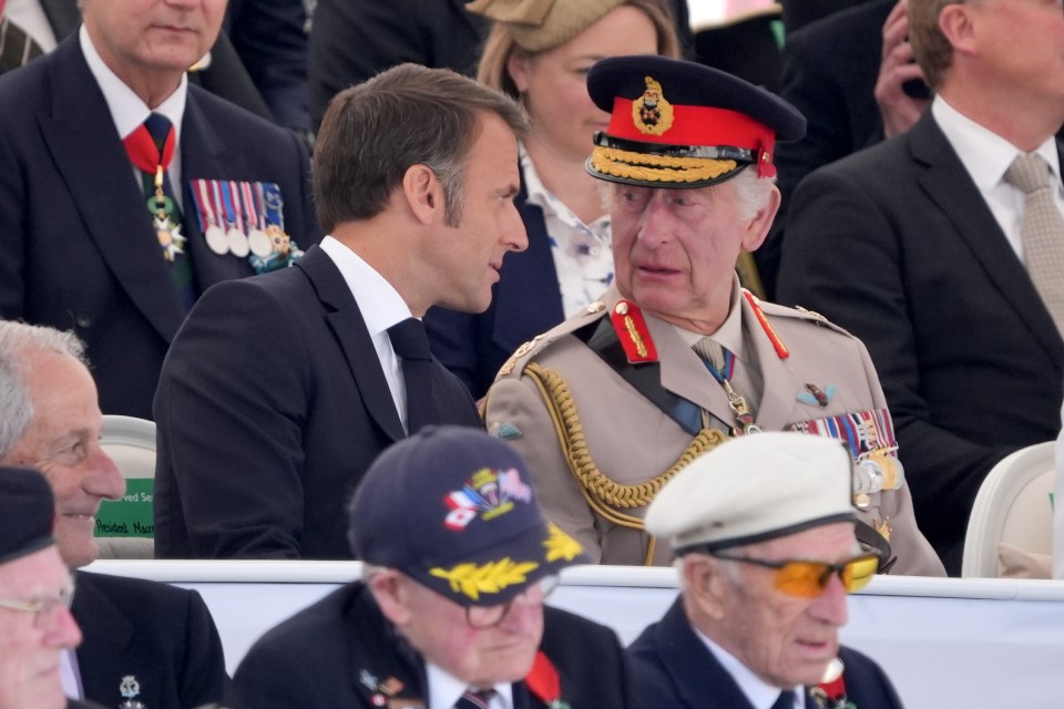 French President Emmanuel Macron then took his seat next to the King