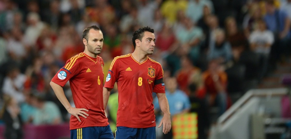 Andres Iniesta and Xavi were in the top five