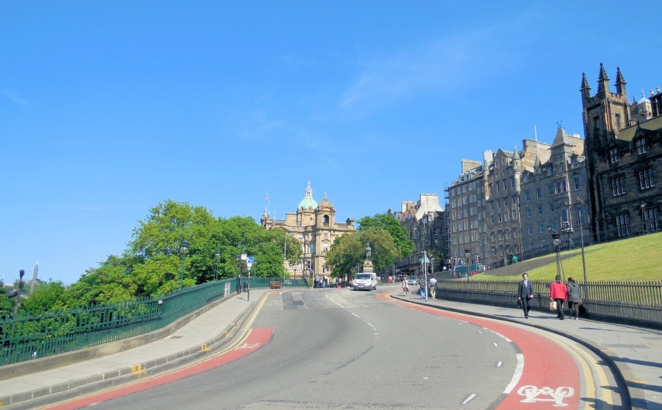 The Mound is an artificial slope in central Edinburgh connecting the city's New and Old Towns