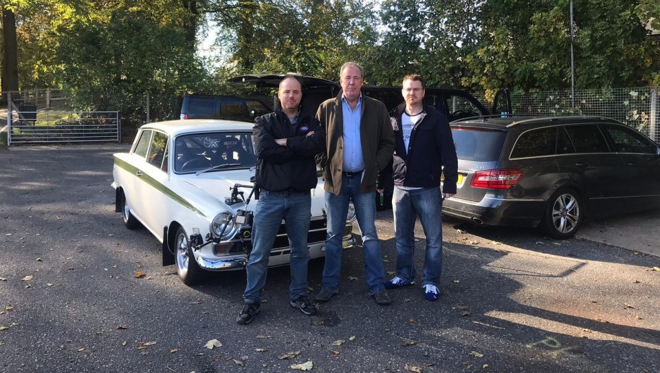 Iain with Clarkson and the Cortina