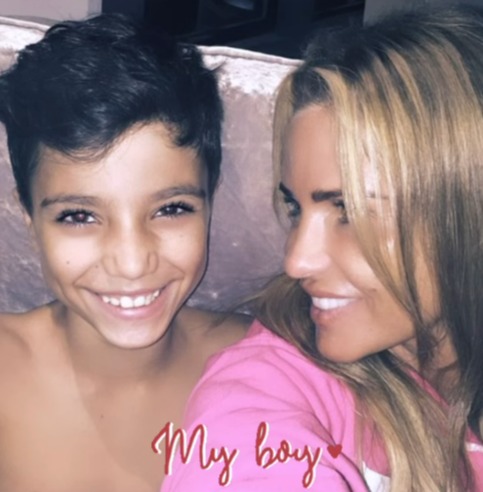 Katie Price paid tribute to her son Junior in a sweet photo on Insatgram