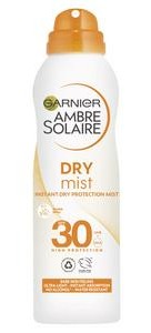 Garnier Ambre Solaire dry mist spray is £9.50 at Sainsbury's