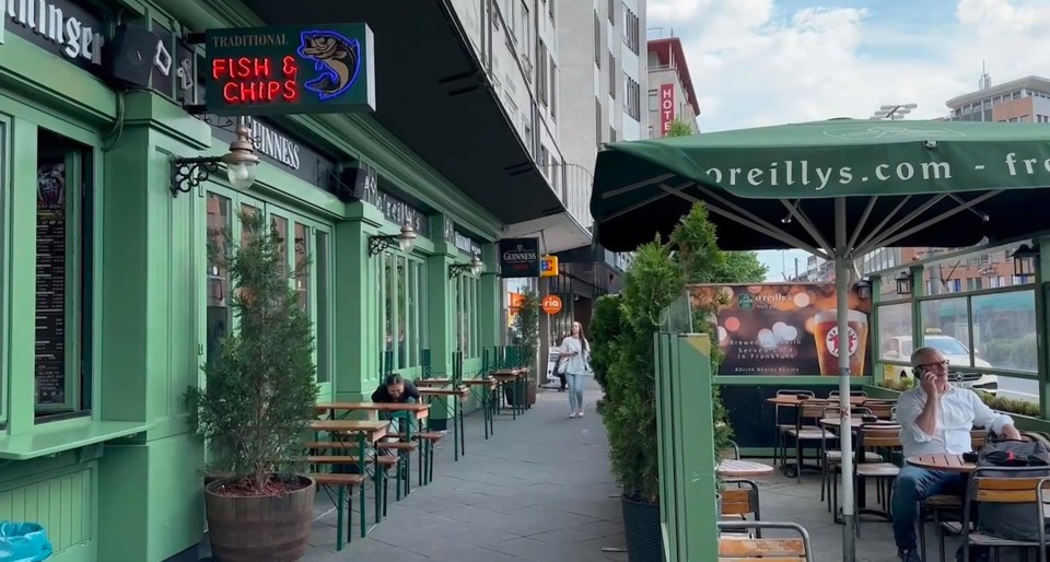 O'Reilly's Irish bar is right outside Frankfurt's main station and is a great place to watch live football