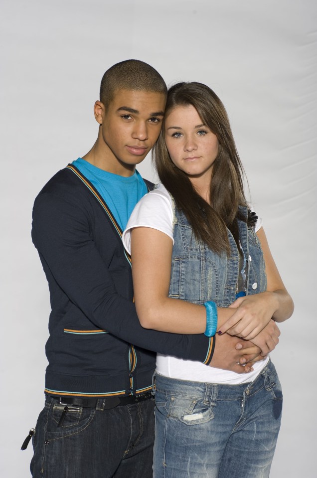 Lucien as Ben Richardson in Corrie with Brooke Vincent who played Sophie Webster