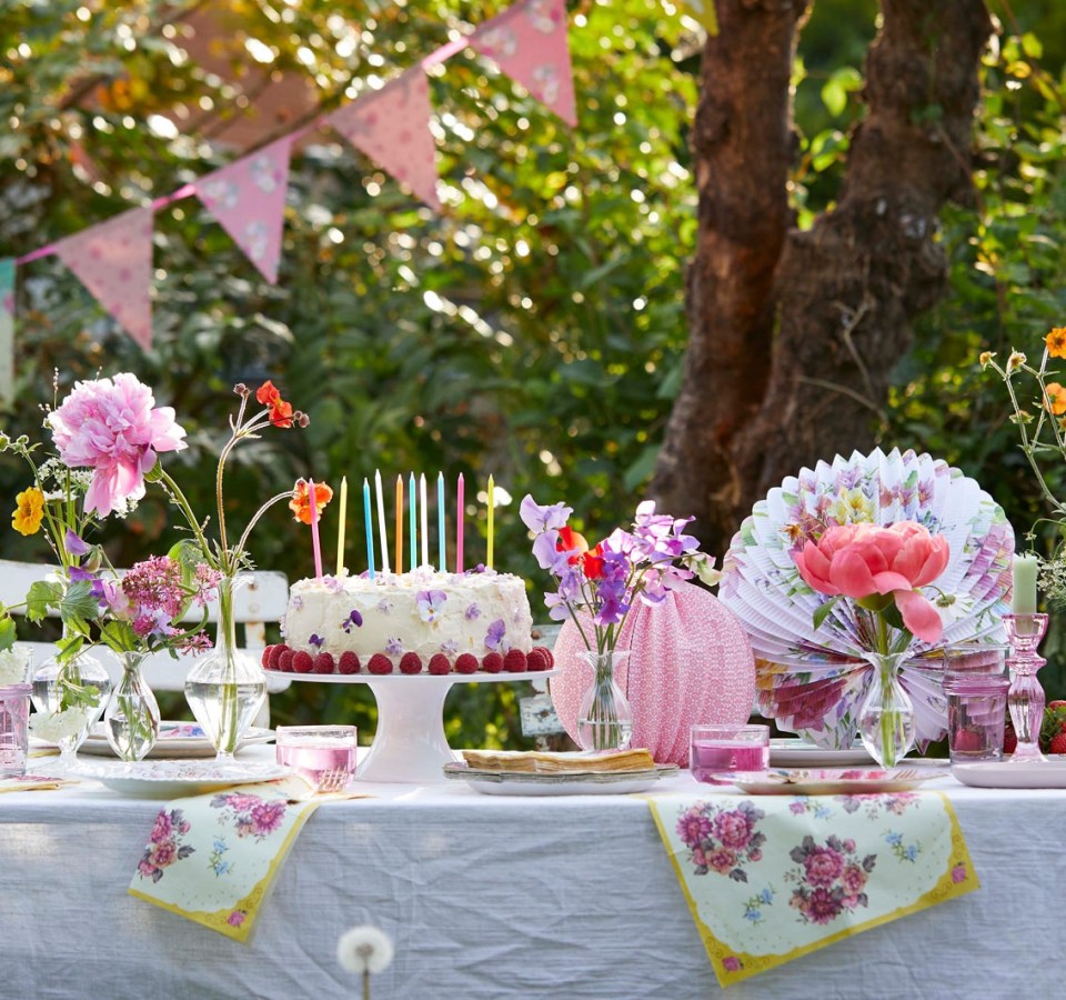 Decorating your cake with edible flowers is the cherry on top