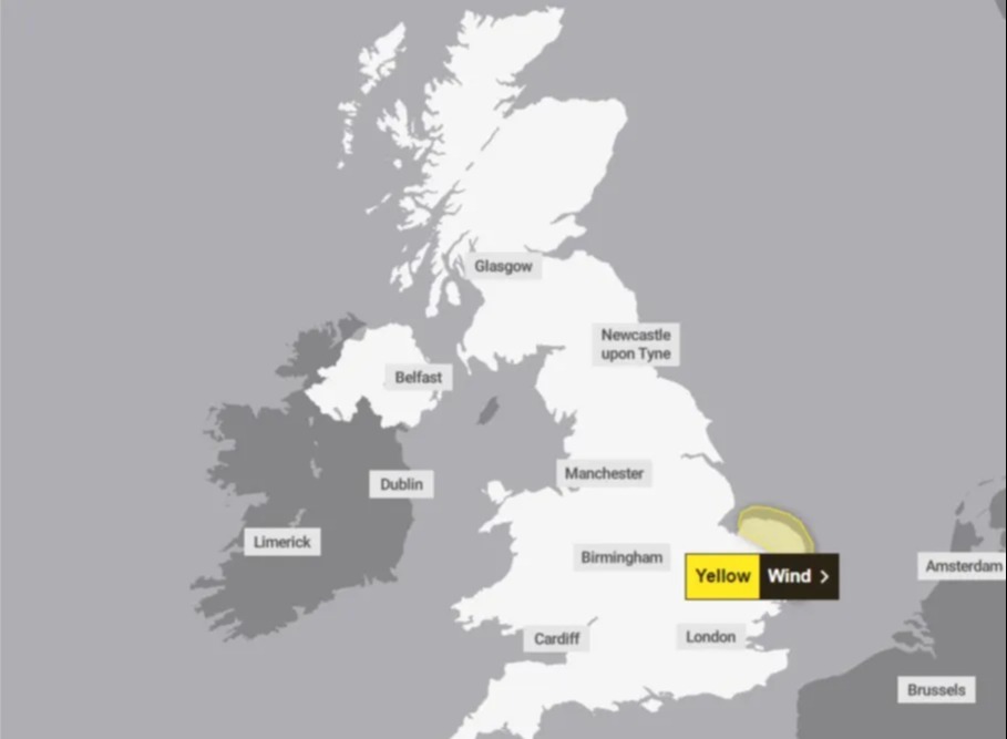 A Met Office yellow warning is in force this morning