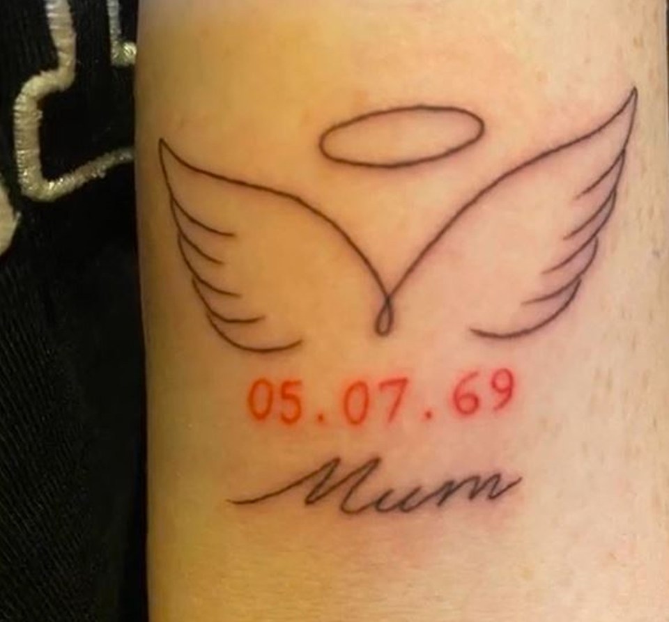 Ellie got a tattoo in memory of her mum