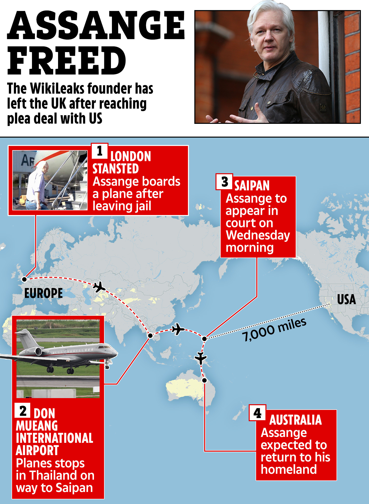 a map showing the journey of a man named assante freed