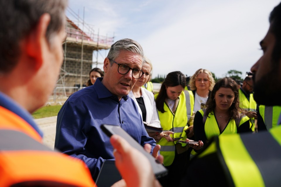 The Labour leader discussed his plans for housing with The Sun's political correspondent Noa Hoffman (right)