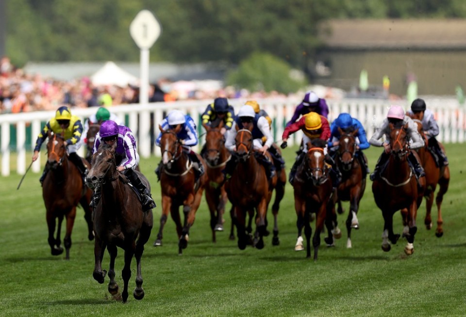 ASCOT, ENGLAND - JUNE 22: Ryan Moore riding Bedtime Story to victory in the Chesham Stakes during Day Five of Royal Ascot 2024 at Ascot Racecourse on June 22, 2024 in Ascot, England. (Photo by Andrew Redington/Getty Images)