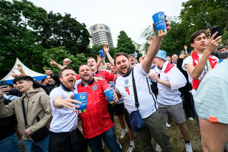 England fans are descending on Frankfurt in their tens of thousands