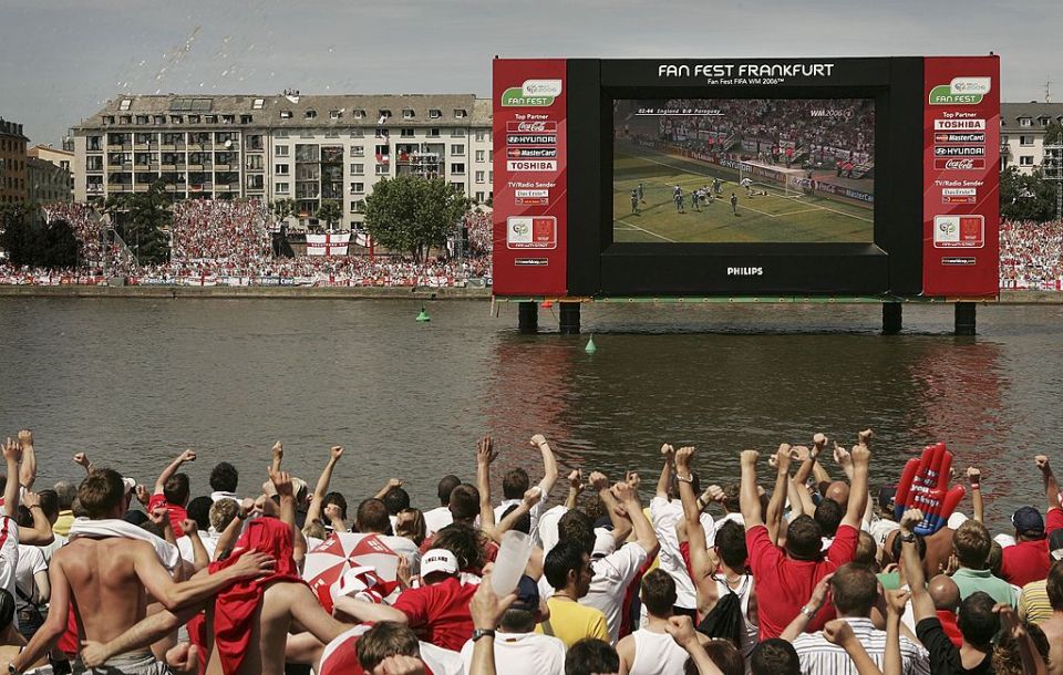 England supporters also flocked to the hotspot during the 2006 World Cup