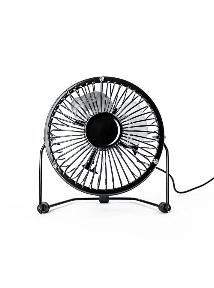 This fan features a four inch diameter aluminium blade and is USB powered.