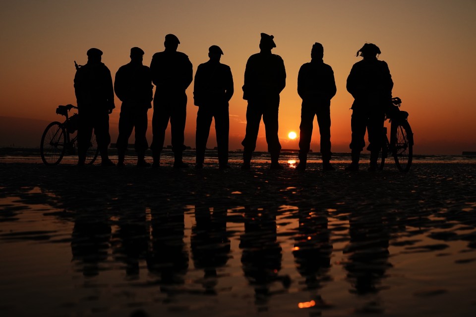 It was a sombre morning in Normandy today