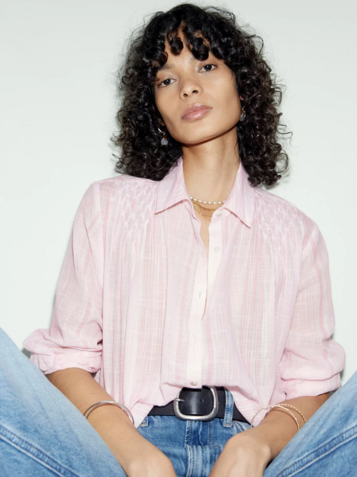 Sienna’s Pink Pure Cotton Striped Shirt has been a total sell-out