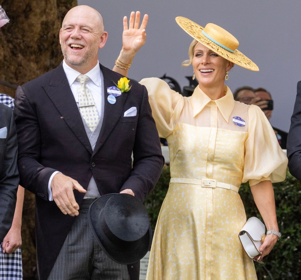 Mike and Zara Tindall beamed as they arrived