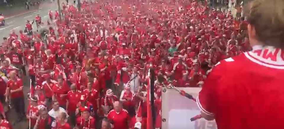 Thousands of Danes were heading to the match against England