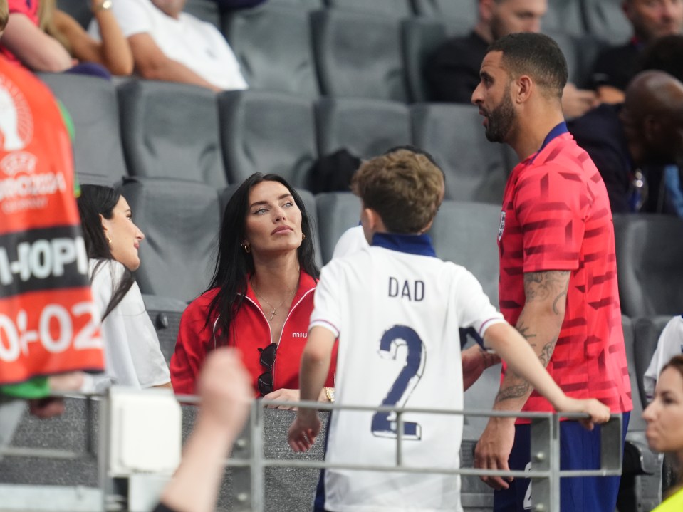 Kyle with Annie and their family after the Denmark game last week